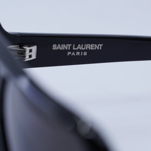 Saint Laurent SL569Y 001 Sunglasses Black Aviator Frame, Grey Lenses main image 4